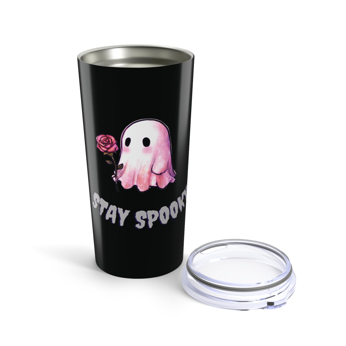 Spooky Ghost Tumbler, Stay Spooky Drinkware, Halloween Gift, 20oz Travel Mug, Cute Coffee Cup, Unique Tumbler for Fall