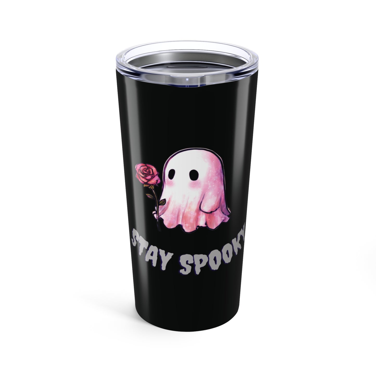 Spooky Ghost Tumbler, Stay Spooky Drinkware, Halloween Gift, 20oz Travel Mug, Cute Coffee Cup, Unique Tumbler for Fall