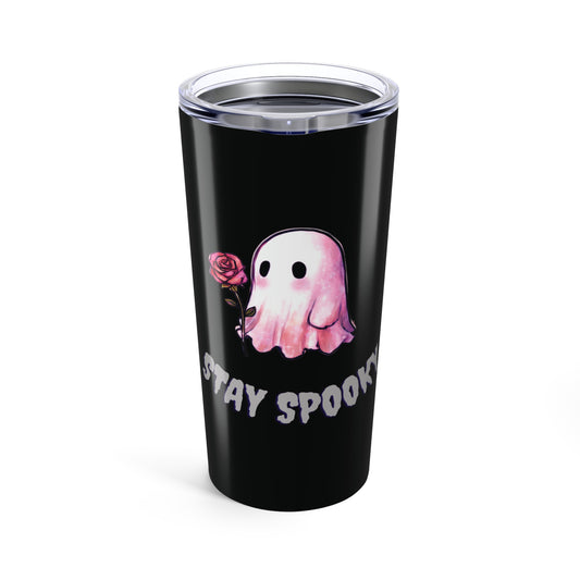 Spooky Ghost Tumbler, Stay Spooky Drinkware, Halloween Gift, 20oz Travel Mug, Cute Coffee Cup, Unique Tumbler for Fall