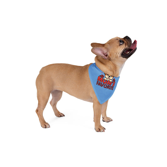 Dog Bandana - "Mom's Favorite" for Celebrations, Gifts, Everyday Use, Cute Dog Apparel, Doggie Fashion