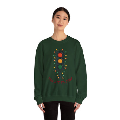 Too Lit to Stop Graphic Sweatshirt, Funny Holiday Crewneck, Trendy Unisex Apparel, Christmas Gift, Cozy Casual Wear