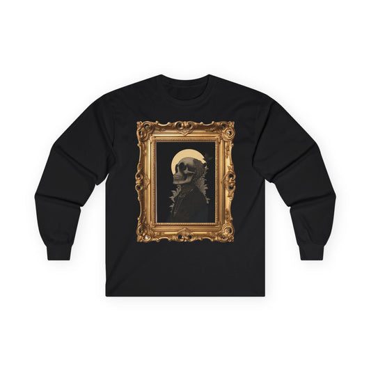 Gothic Art Unisex Long Sleeve Tee, Perfect for Halloween, Vintage Style, Unique Gift, Art Lover Tee, Casual Wear